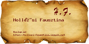 Hollósi Fausztina névjegykártya